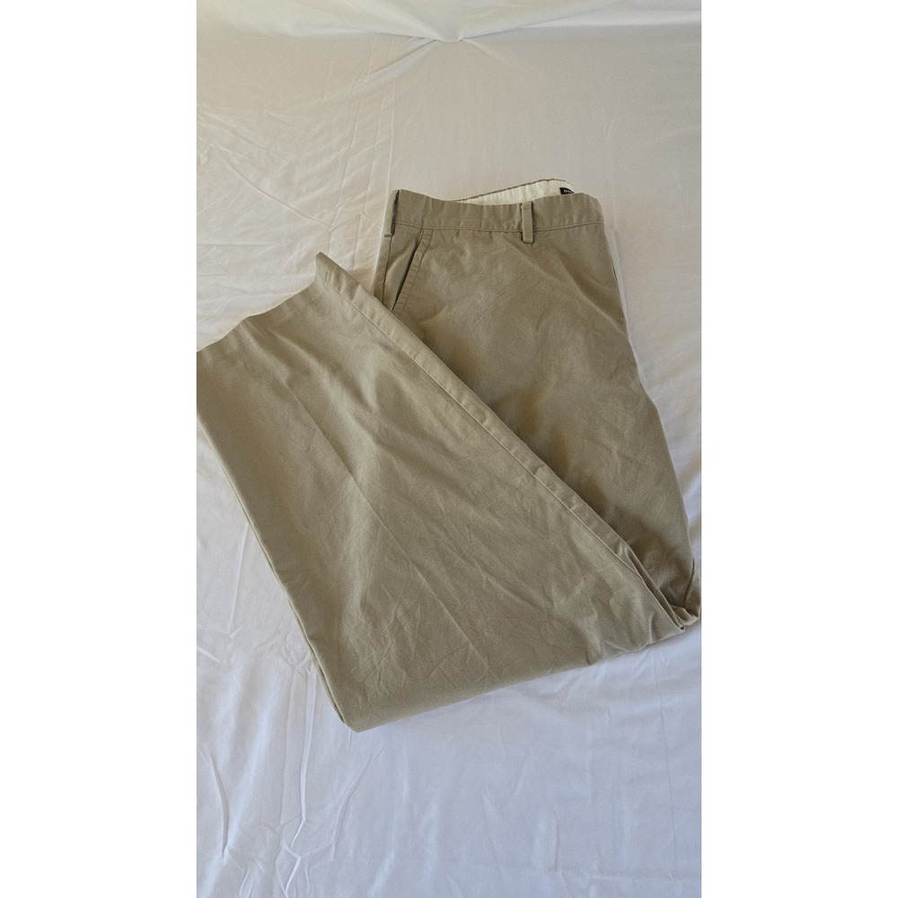 Dockers Khaki Pants Easy D3 Khaki Mens 42x32 Flat Front Cotton Blend